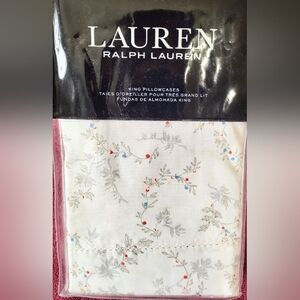 Ralph Lauren Home cotton pillowcases king size Carolyne Vine white floral